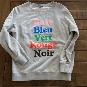 JCrew French colors sweatshirt
